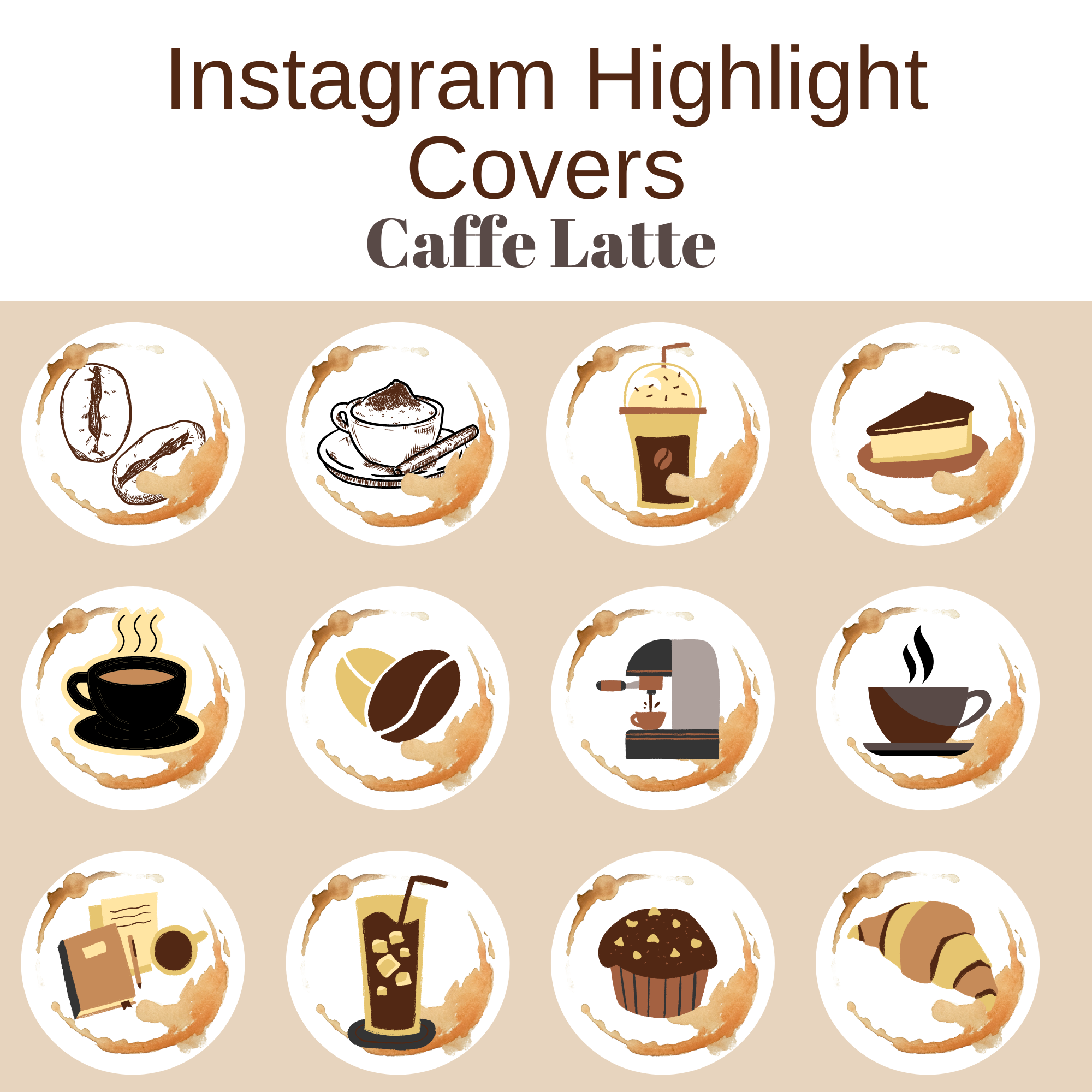 Coffee Themed Instagram Story Highlight Covers| Download Now - Image 3